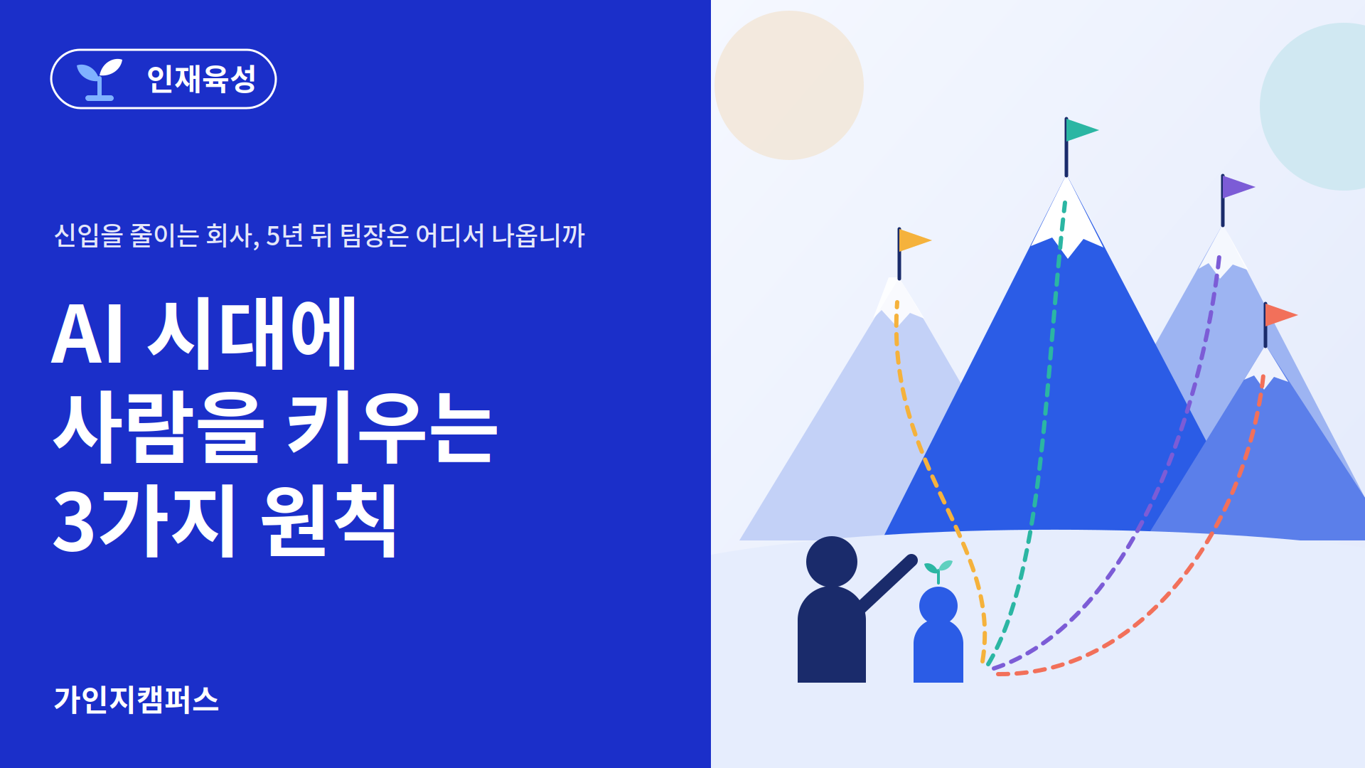 신입을 줄이는 회사, 5년 뒤 팀장은 어디서 나옵니까 : AI 시대 인재육성 3원칙
