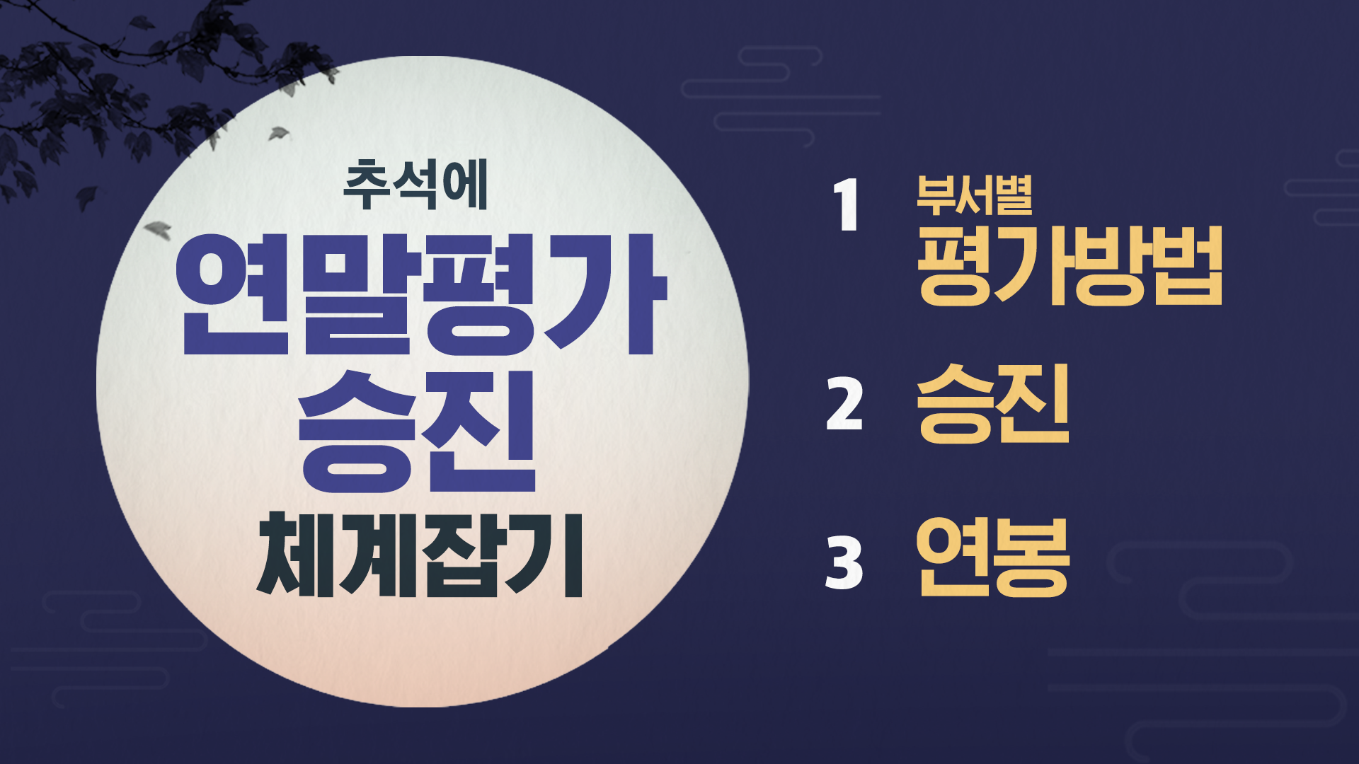 황금연휴 추석, 6일동안 연말평가/승진/연봉협상 완전 정복
