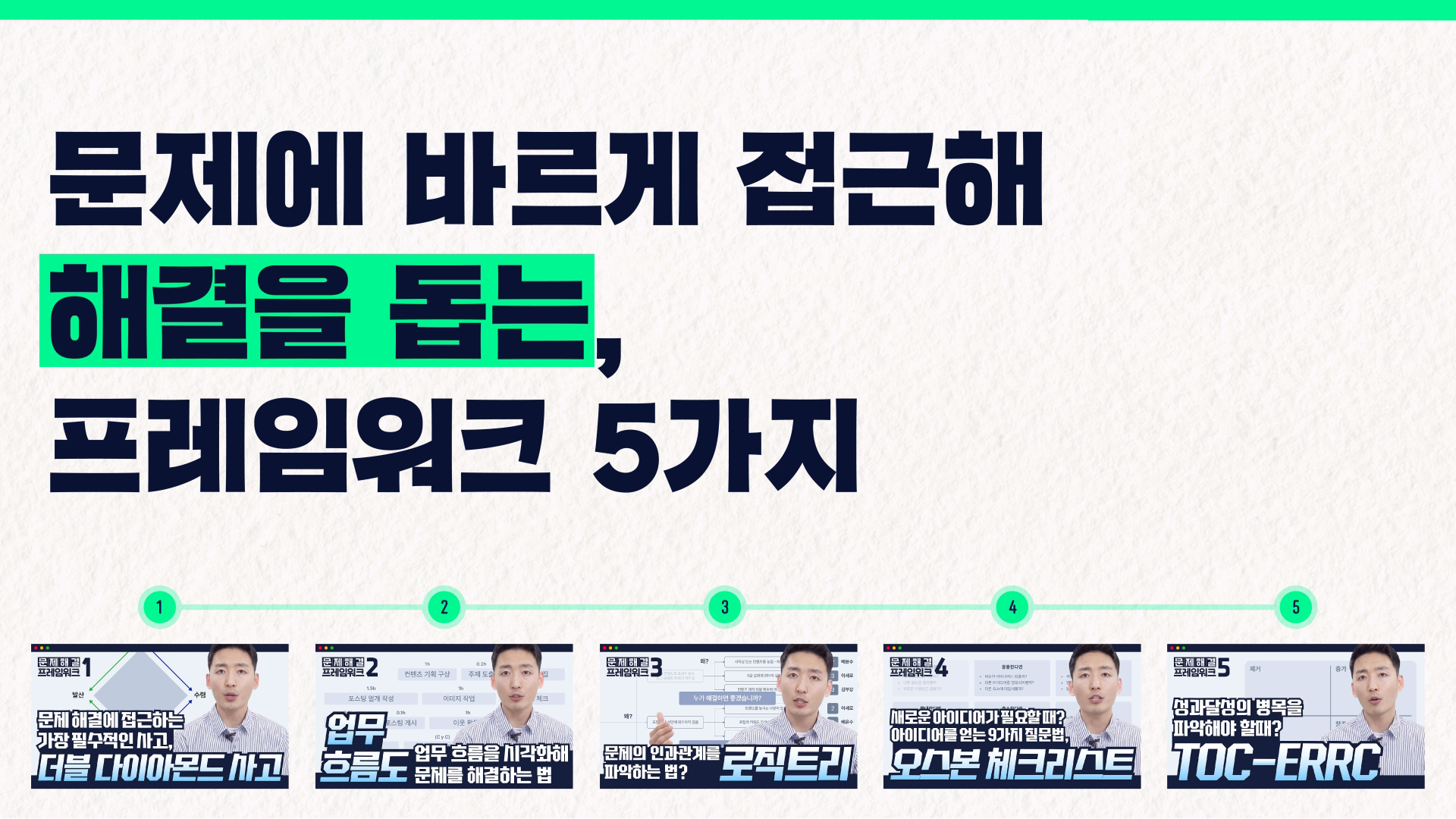 [프레임 워크]창의적 문제 해결 방법