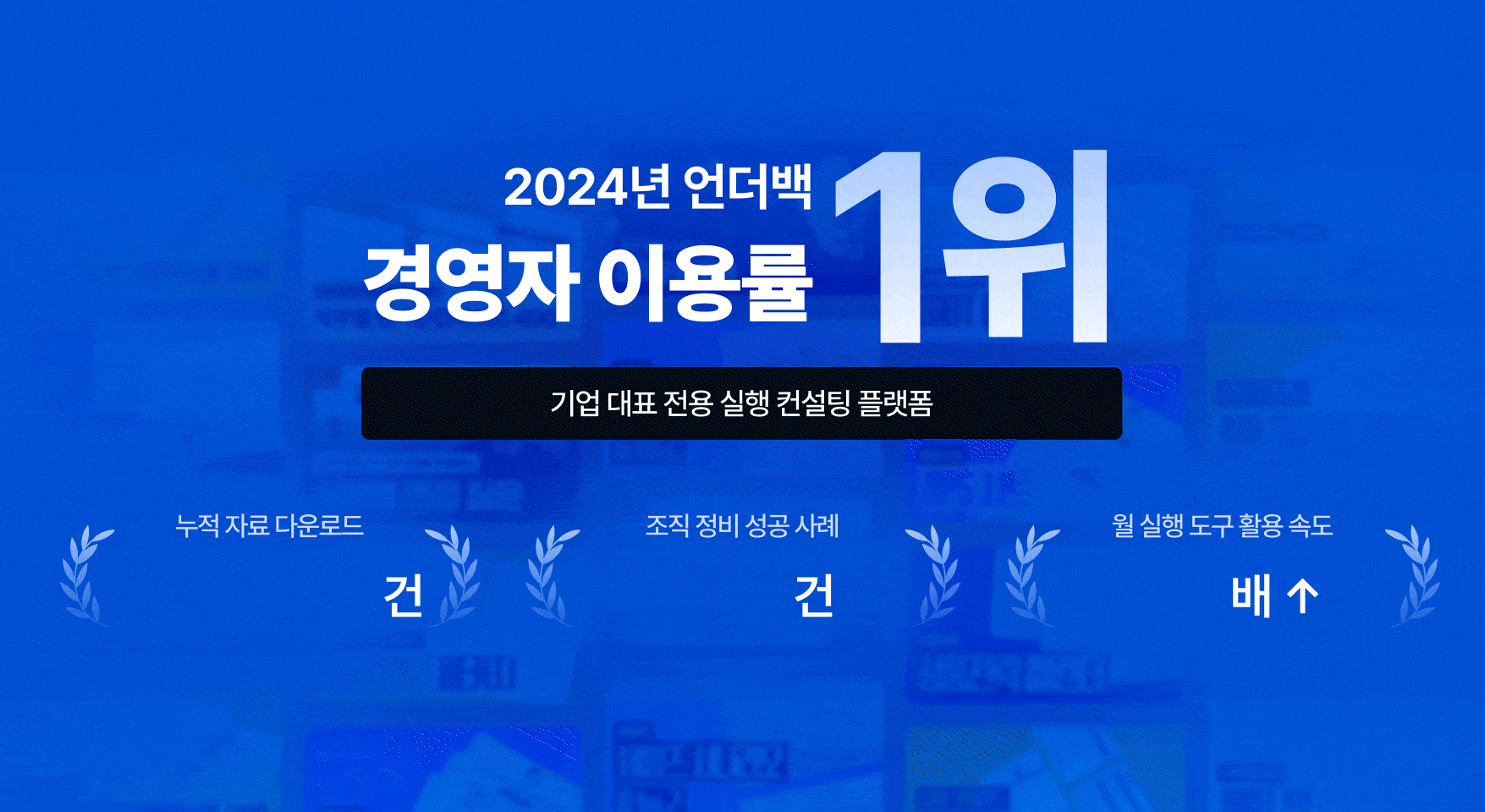 2024년 언더백 경영자 이용률 1위 기업 대표 전용 실행 컨설팅 플랫폼