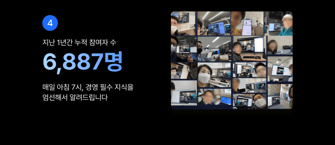 지난 1년간 누적 참여자 수 6,887명